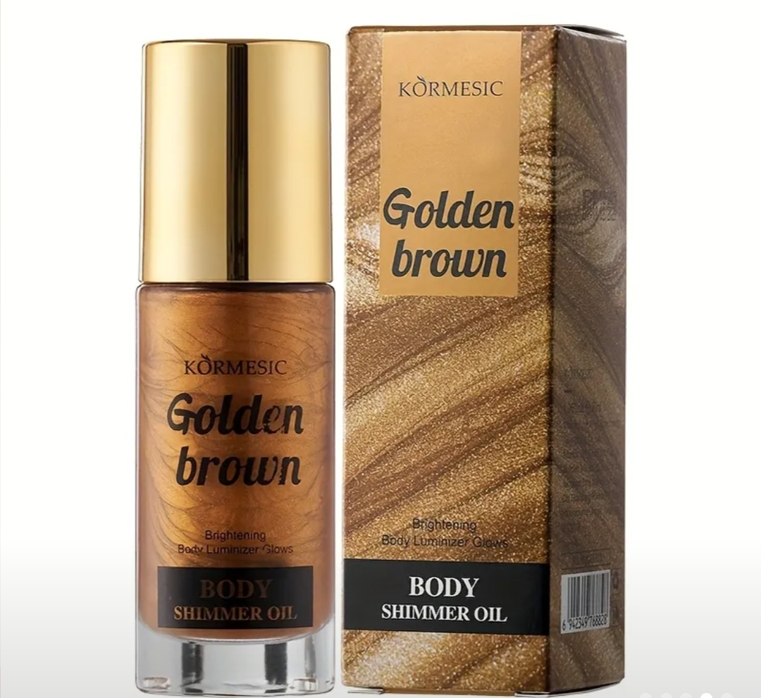 KORMESIC Body Oil with Shimmer "Golden Brown", 30ml